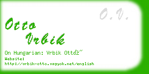 otto vrbik business card